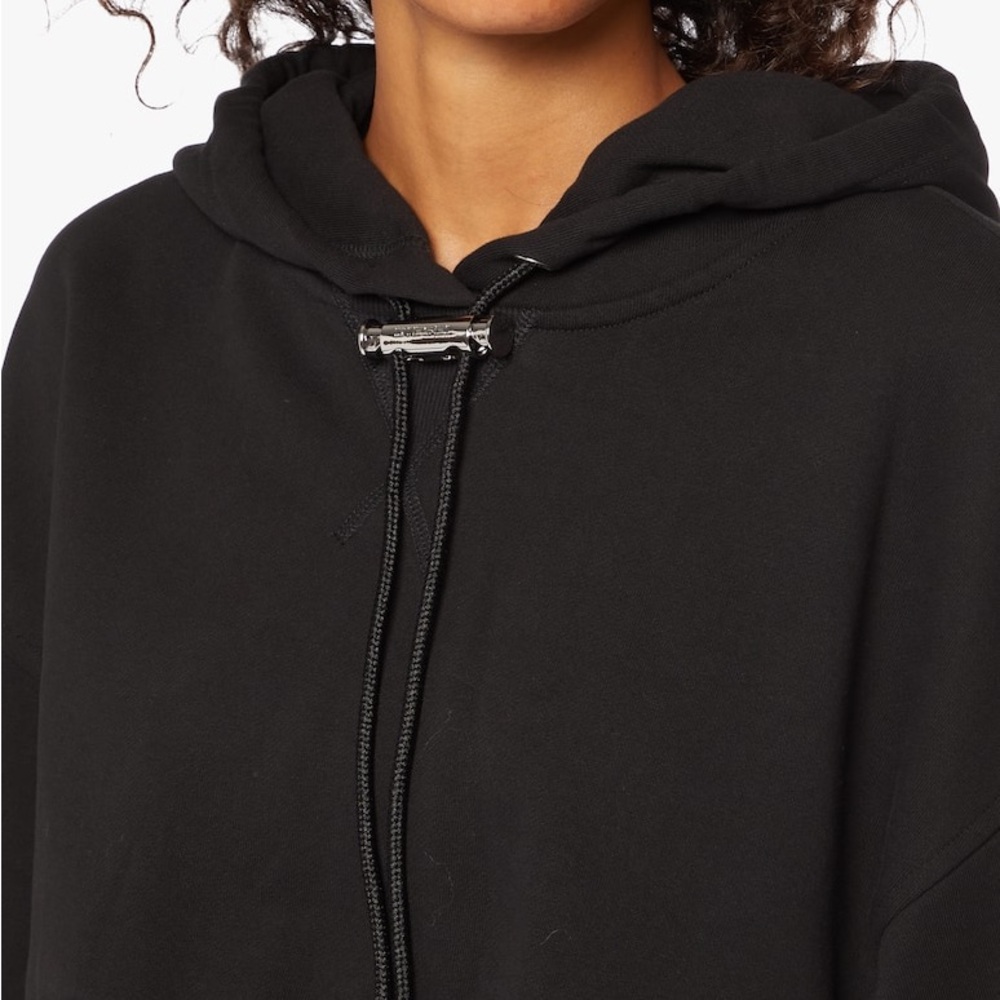 Diesel Black Hoodie with Silver Accents
